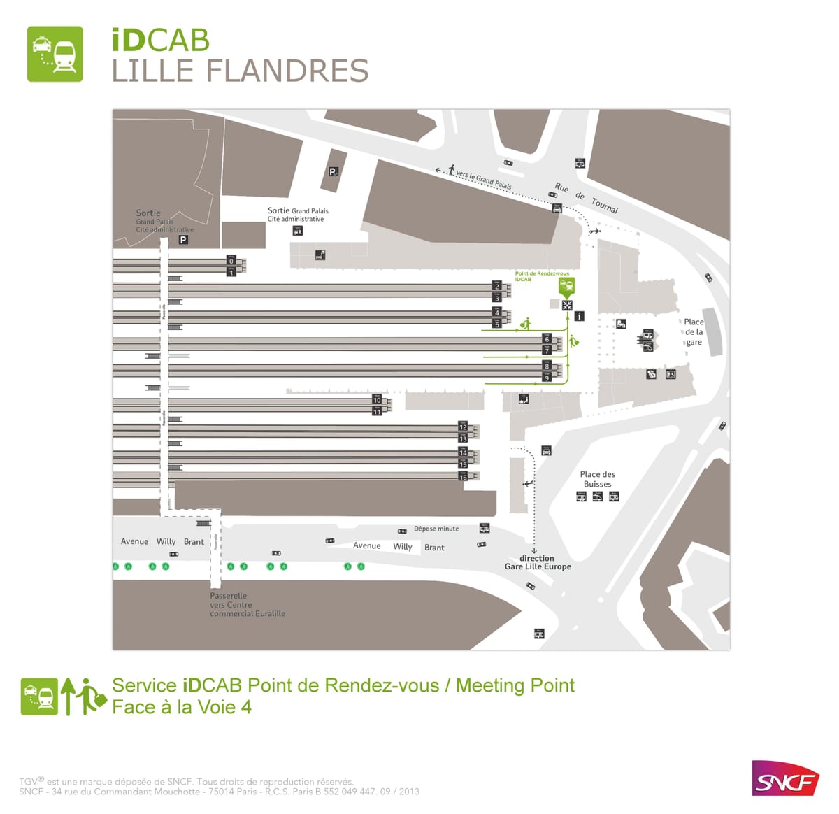 Lille flandres محطة قطار خريطة